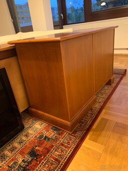 Luxusní psací stůl z masivu – italský design, cherry wood - 7