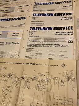 TELEFUNKEN HIFI originální servisní schéma a manuály 65ks - 7