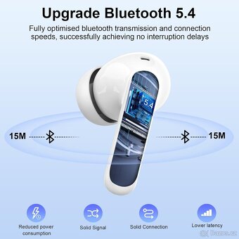 Bezdrátová sluchátka Btootos A90 Pro – Bluetooth 5.4, ENC - 7