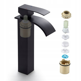 Stojanková umyvadlová baterie Cecipa černá 262 mm - 7