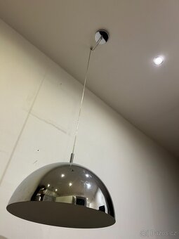 Sada 2 kovových stříbrných lustrů - 7