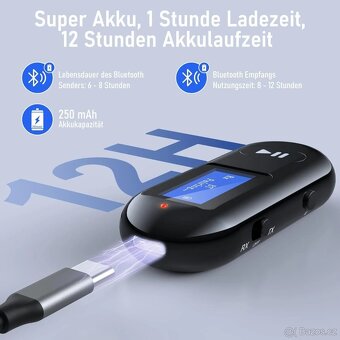 Behozel AUX Bluetooth vysílač/ přijímač s displejem nové - 7