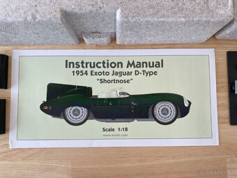 EXOTO 118 Jaguar D-Type 1956 Remeš 12 hodin SandersonFlockha - 7
