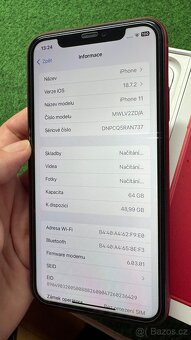 Prodám červený iPhone 11 64GB v.super stavu - 7