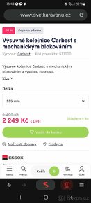 Výsuvné kolejnice Carbest s mechanickým blokováním
- 7