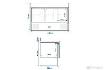 Chladicí stůl s 3 dveřmi 136,5x70x97,6cm DOPRAVA ZDARMA - 7