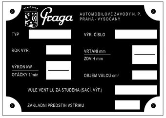 Štítky na Tatra, Avia, Praga - 7