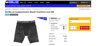 Elastické šortky Bauer se suspenzorem (vel. XXL) - SLEVA 50% - 7