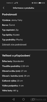 Prodám kotníkové boty Jenny Fairy velikost 39, barva černá - 7