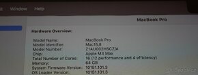 MacBook Pro 14 / M3 Max / 64 GB / 2TB - 8 cyklů baterie - 7
