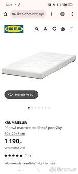 Dětská postýlka Ikea Sundvik + matrace - 7