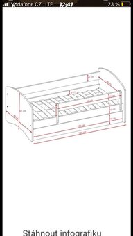Dětská postel 80x180 cm - 7