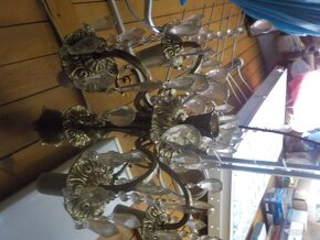 staré skleněné a mosazné lustry,lampy a svítidla - 7