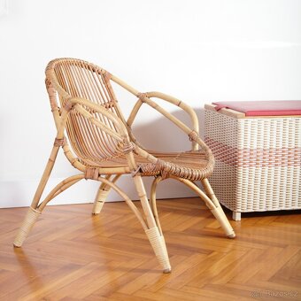 2 ks Retro ratanové křeslo Dětské ÚLUV - 7