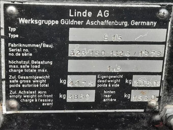 Vysokozdvižný vozík Linde E15 s elektrickým - 7