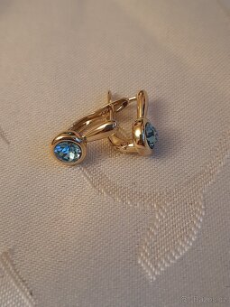 Luxusní pozlacené náušnice - 7