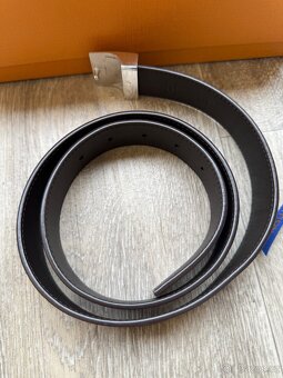 Louis Vuitton Damier Ebene Canvas Belt, hnědý pásek - 7