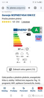 Pračka předem plněná Gorenje W2PNEI74SA1SW/CZ - 7