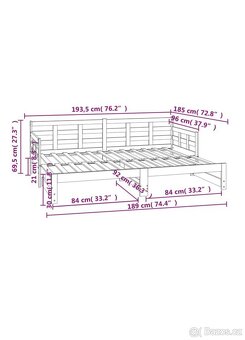 Postel výsuvna 2x (90x190) - 7