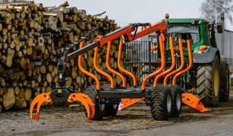 Vyvažecí vlek Vyvazecka MTM 10tun, Hydraulická ruka 6,6m - 7
