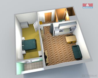Podnájem bytu 1+1 s lodžií, 40 m², Česká Lípa, ul. Hradecká - 7