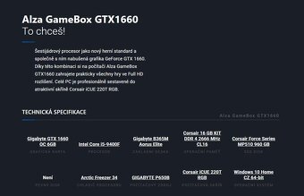 Herní počítač Alza GameBox GTX1660 - 7