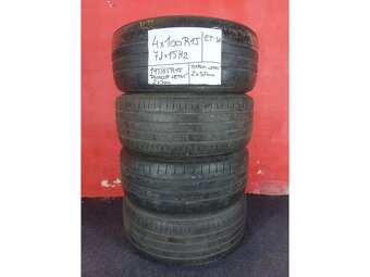 ALU disky 4x100 R15 7Jx15H2 ET 38 s letními pneu 195/65 R15 - 7
