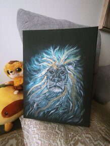 Obraz 30x40 lev ve vetru - 7
