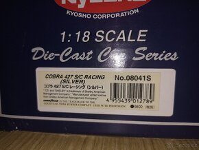 Nová cena 1:18 Shelby Cobra 427 S/C Kyosho - 7