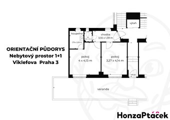 Prodej, prostor 1+1, Viklefova, Praha, ev.č. 15532 - 7