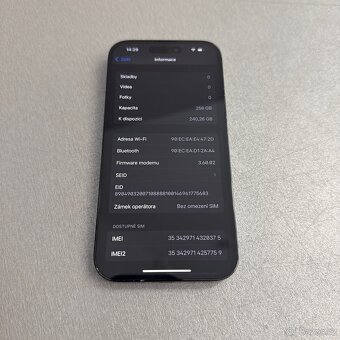 iPhone 14 Pro 256GB space black, jako nový bez škrábance - 7