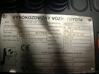 Vysokozdvižný vozík Toyota LPG VZV 02-8FGF15 - 7