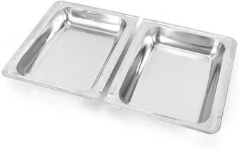 Sada 4 ks dvoudílných nerezových ohřívačů potravin - 7