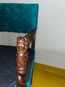 Přečalouněné starožitné křeslo - 7