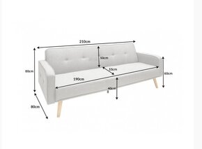 Bílá rozkládací sedacka Regor - 7