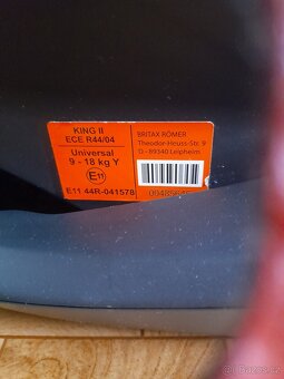 Dětská autosedačka Britax Römer King II 9-18kg - 7