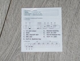 4K rozbočovač HDMI s dálkovým ovládáním; 4-in, 2-out - 7