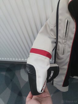Dámská moto bunda W-TEC Lucina – šedá/krémově bílá - 7