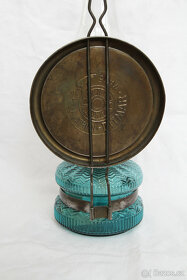 starožitná lampa petrolejka kubistický dekor kubismus - 7