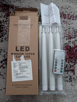 Bezplamenné bílé kuželové svíčky Eldnacele - 7