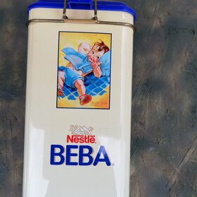 Vintage plechová dóza, Nestlé Beba. - 7
