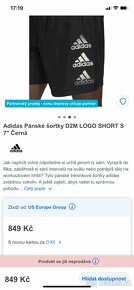 Nové Adidas Pánské/chlapecké šortky LOGO SHORT S 7" Černá - 7