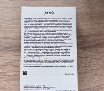 Apple iPhone SE 2 64gb černý-IOS 18, baterie 100%,pěkný stav - 7