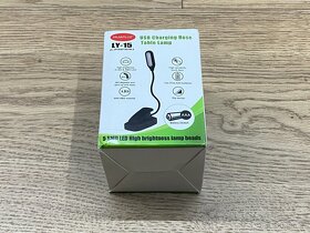 Mini LED stolní lampa na čtení (baterie) - černá - 7