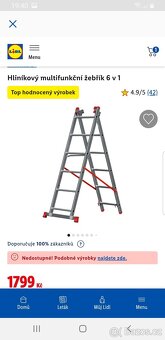 Hliníkový žebřík 3x6 multifunkční 6 v 1 Parkside - 7