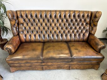 ♣Chesterfield 3+1+1 The Queen Anne ® Top "ušák" ♣ - 7