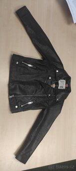 Černá koženková bunda vel.22 - 7