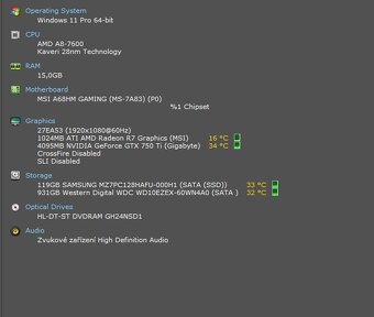 Zalman AMD,AMD A8-7600,WIN 11,RAM 16GB,SSD 128GB+HDD 1TB,GPU - 7