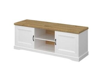 Obývací sestava – bílá / dub - 7