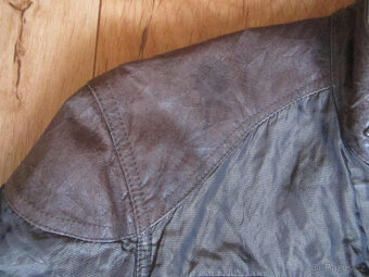 Bunda pravá kůže / látka, vel. L/40, s podšívkou - 7